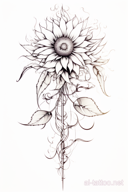  AI Sunflower Tattoo Ideas 14